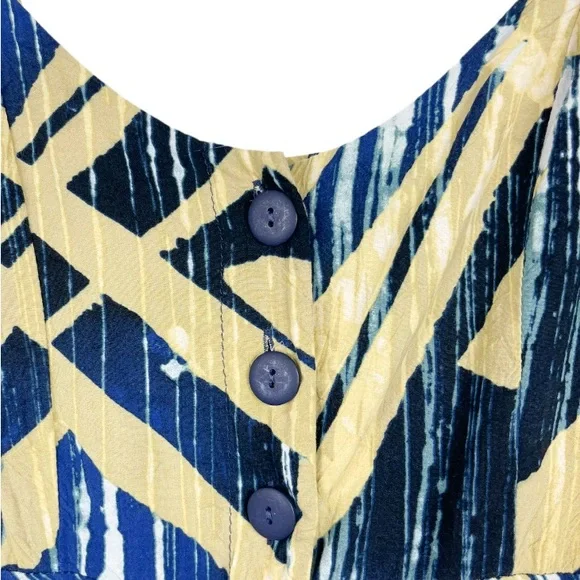 Jam’s World Wood Grove Blue Tan Sleeveless Dress Size Small - Picture 5 of 10